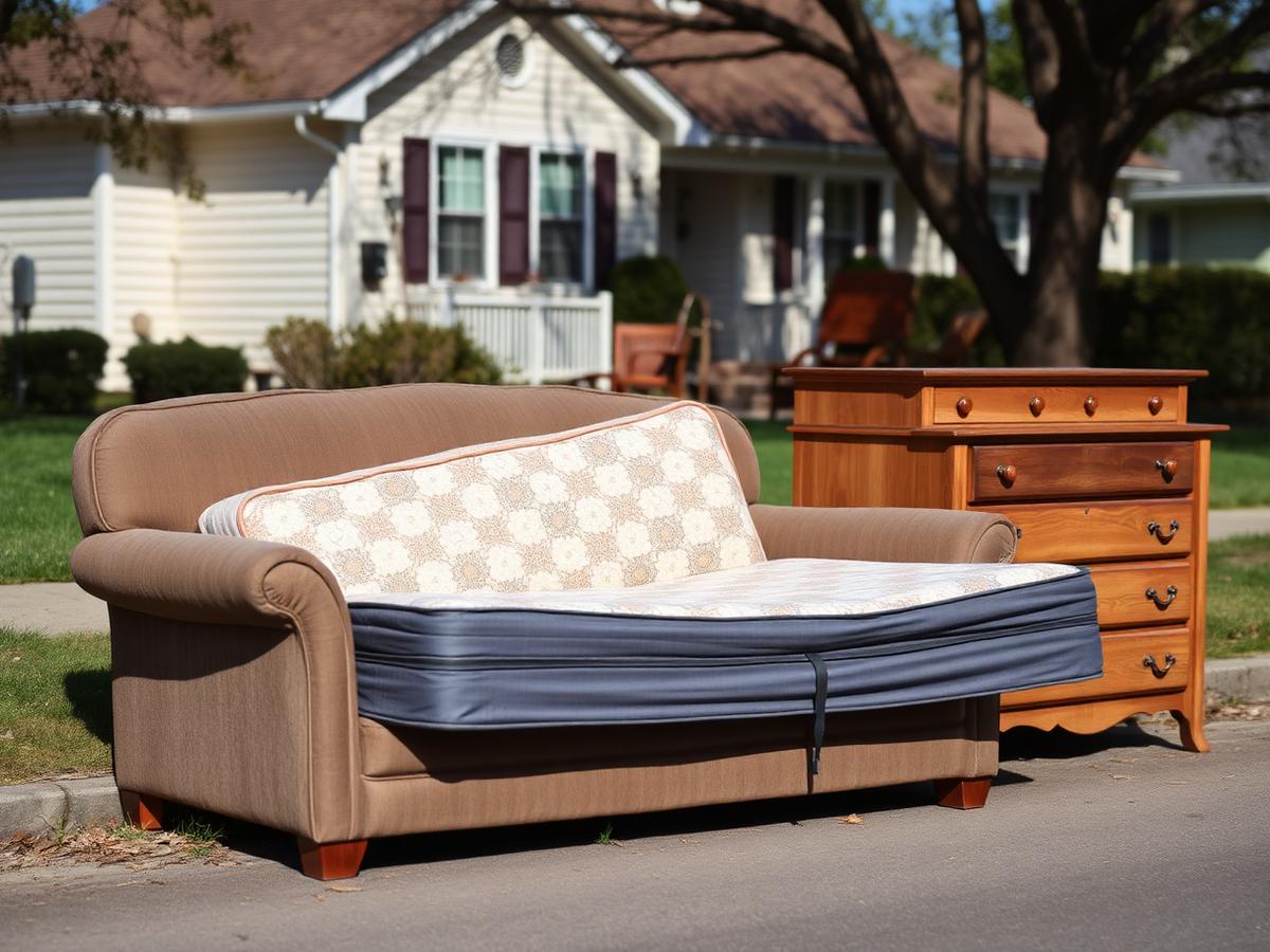 Furniture ready for removal